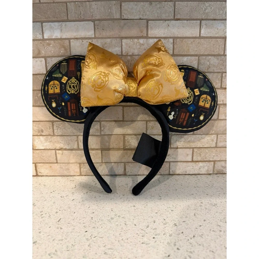 Disneyland Club‎ 33 Minnie Mouse Gold Bow Ears Headband